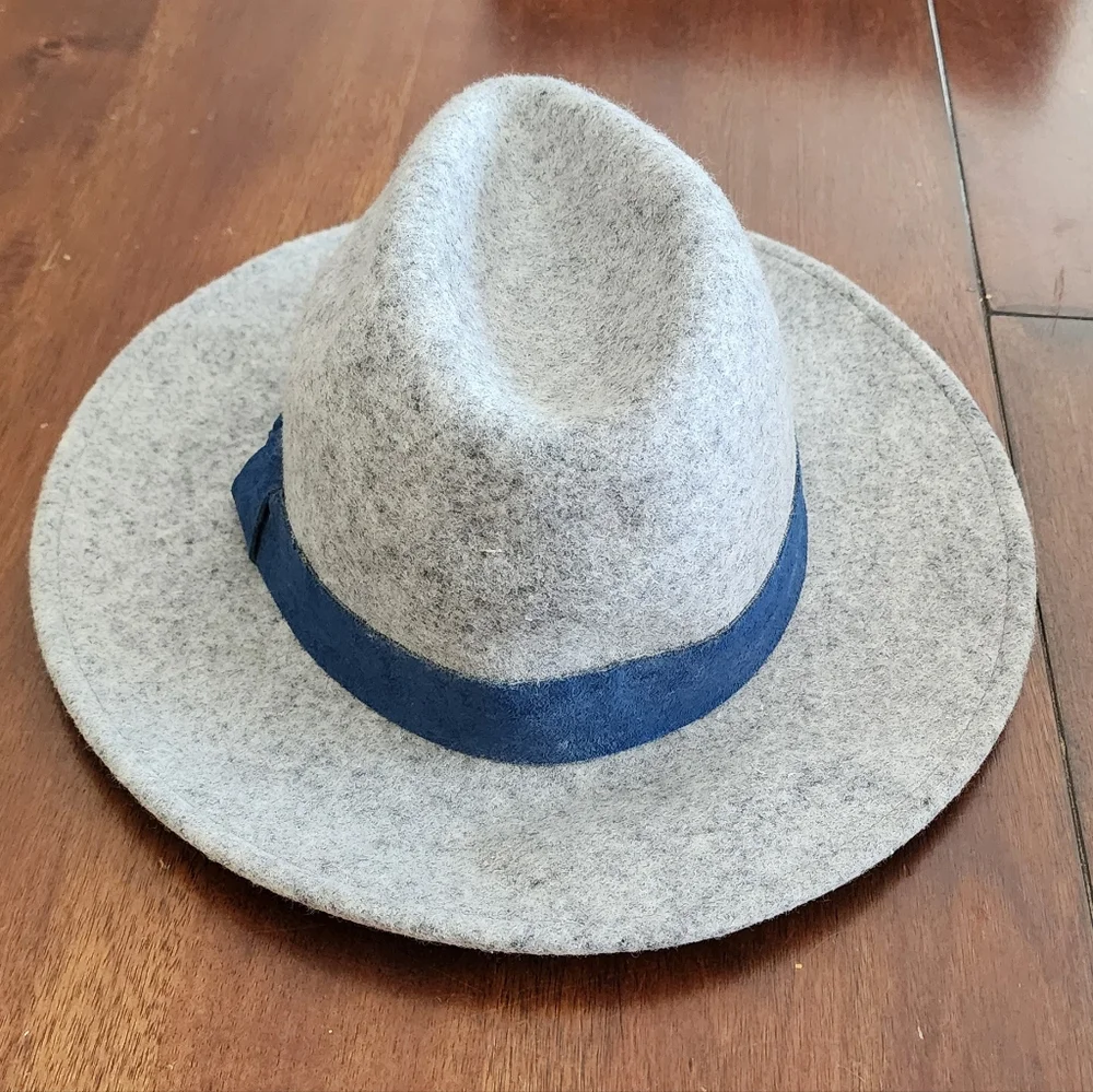Nautica Grey Wool With‎ Faux Suede Braided Hatband Sz S